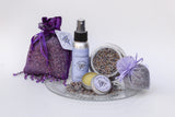 Organic Lavender Blossom Filled Sachet Jeweled Velvet Deep Violet